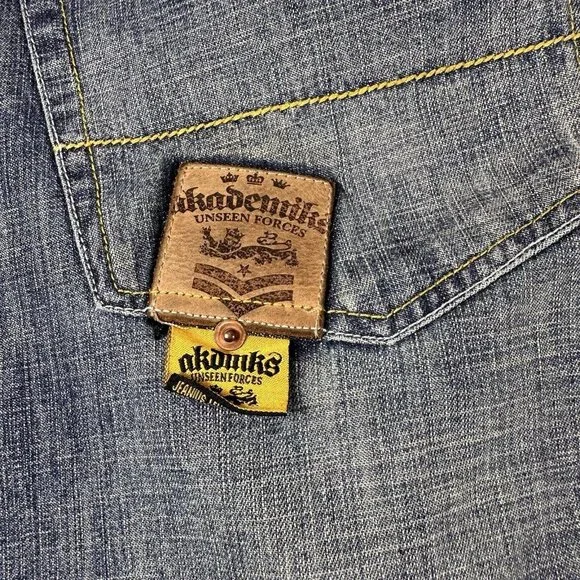 Akademiks Baggy Wide Leg Blue Hip-Hop Jeans Men’s Size 40 x 33 - Picture 7 of 7